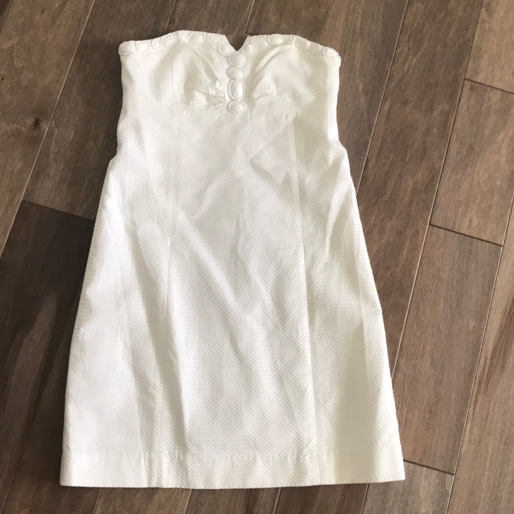 Lilly Pulitzer White Strapless Dress